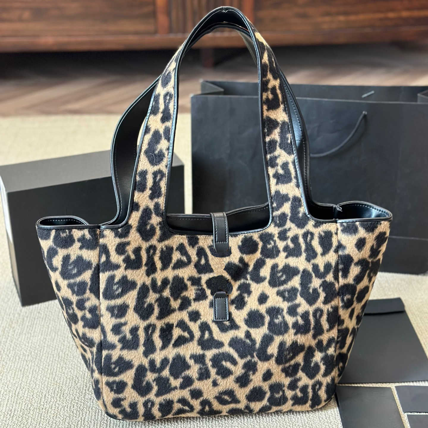 Quality Designer Shopping Bag Leopard Pattern Tote Bag For Women Leather Hobo Bag Luxury Handbag Large Capacity Shoulder Bag