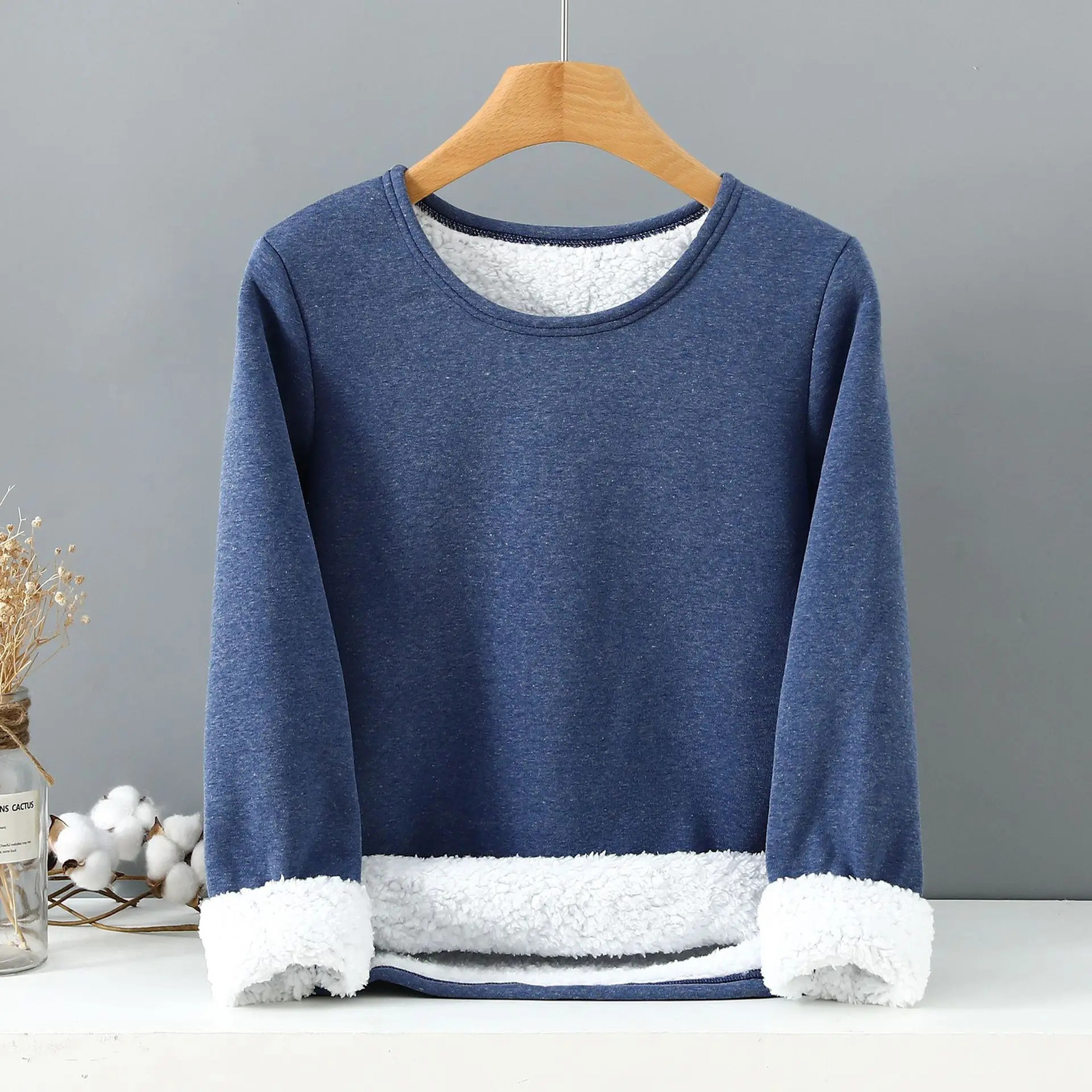 Pouding en laine d'hiver en cachemire pour femmes T-shirt chaud Sous-vêtements en cachemire ouc1606 241028