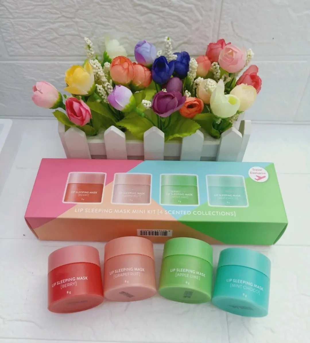 Lip Mask set 8g Lip Sleeping Mask & Lip Scrub Nourishing And Repairing Tender Moisturizing Preventing Dryness Lips Care Masks-image-1028958663