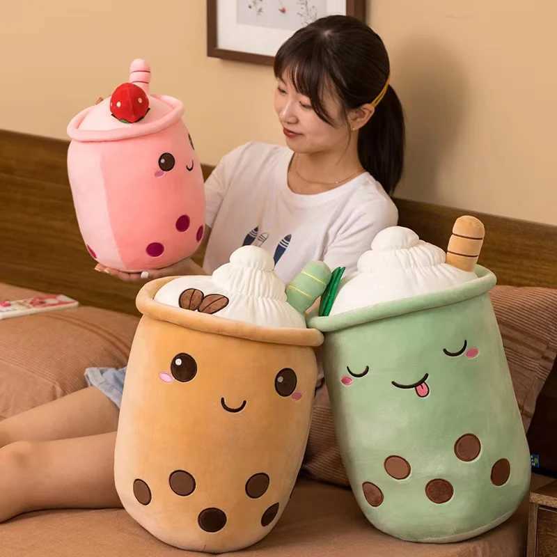 Bubble Tea Cup Peluche Jouet Fruit Lait Thé Design Enfants En Peluche Poupée Oreiller Doux Coussin Cadeau D'anniversaire Pour Petite Amie X241028