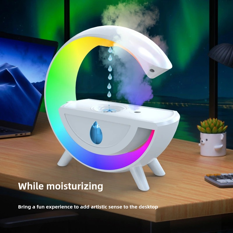 New anti-gravity humidifier water drop backflow bedroom home high value small night light delicate silent humidifier-image-1029019804