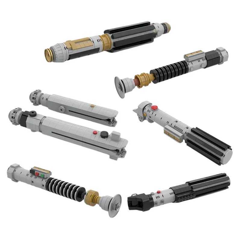MOC SPACE WAR LASE SABER Série Blocs Building Blocs Assembly Model Laser Model Classic Film With Stand Base Brick Toy Holiday Gift Z241029