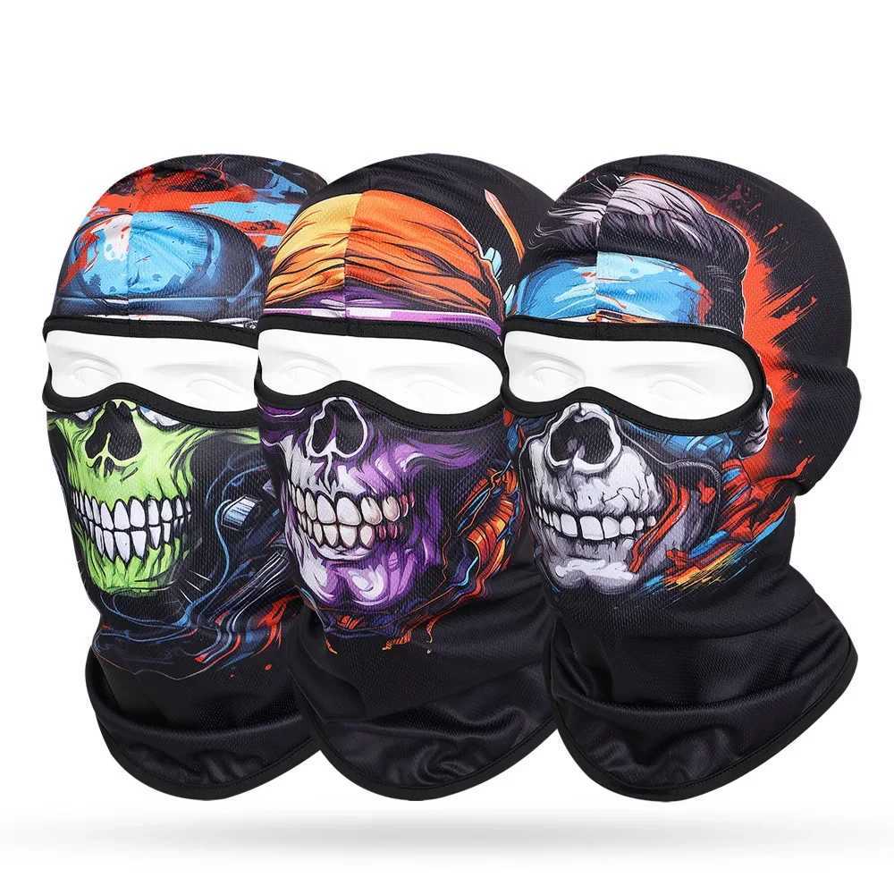 Multi functional Balaclava skull mask motorcycle full face protection windproof and sun protection hooded C W241029