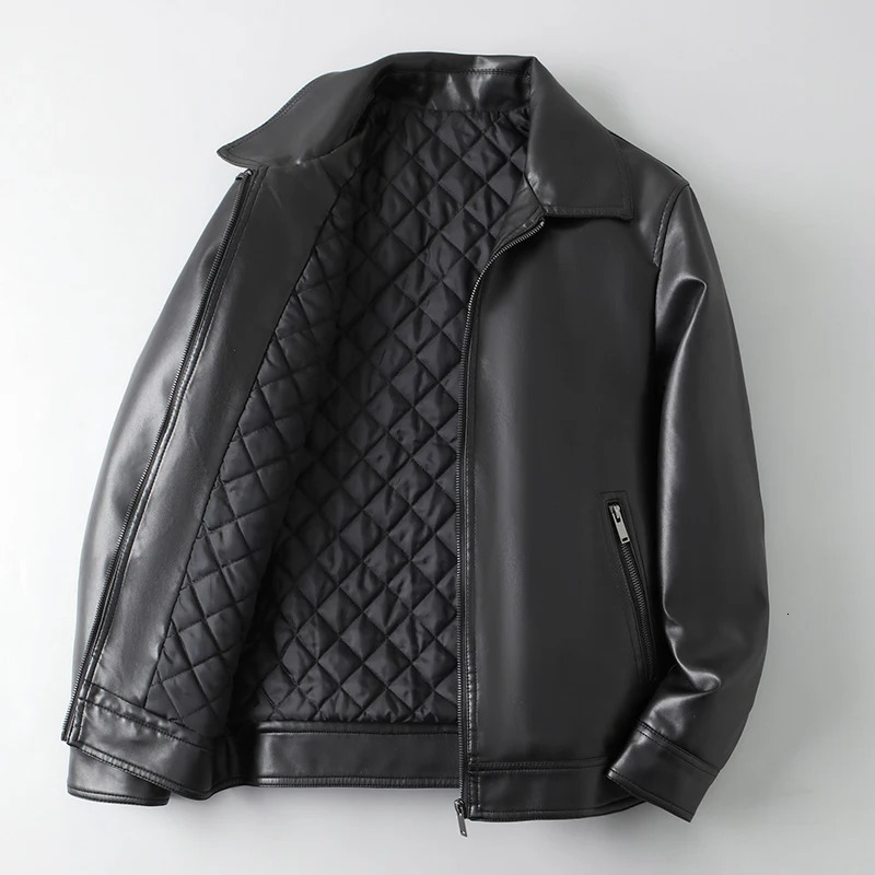 Mens Outdoor Autumn Winter Sports Casual Comfortable Breathable Leather Jacket Highquality Fashion Trend Versatile Jacket y241024
