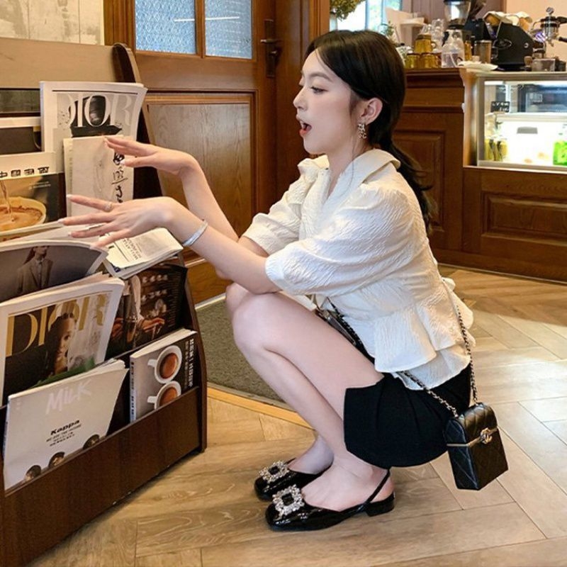 High heels women's new temperament goddess summer autumn with flat leather square head sing c748