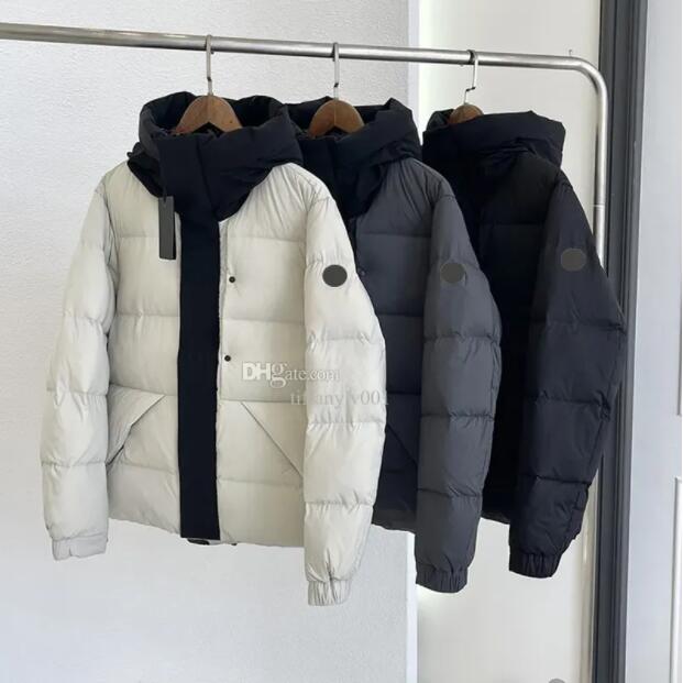 mens madeira puffer down jackets hooded winter jacket embossed letter placket outerwear coats size S/M/L/XL/XXL