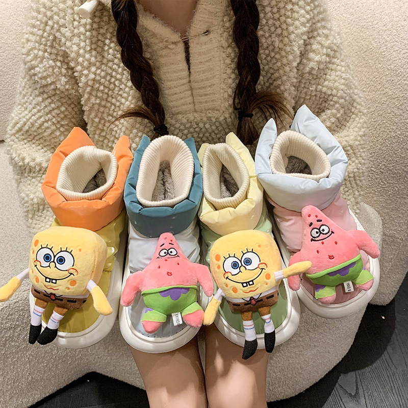 free shipping Thick soled snow boots women winter thickened warm fur comfortable outside wear casual fluffy shoes trainers 3a9b