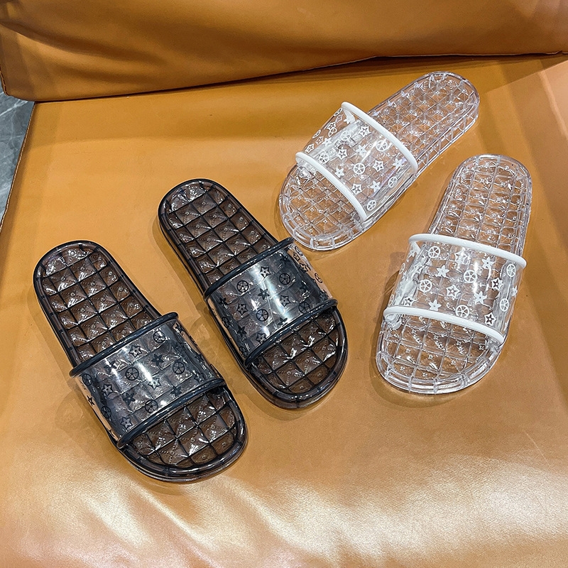 free shipping Small Korean fashion thick soles with wind gentle one word cotton slippers Blue Pink Grey Fog men 2384