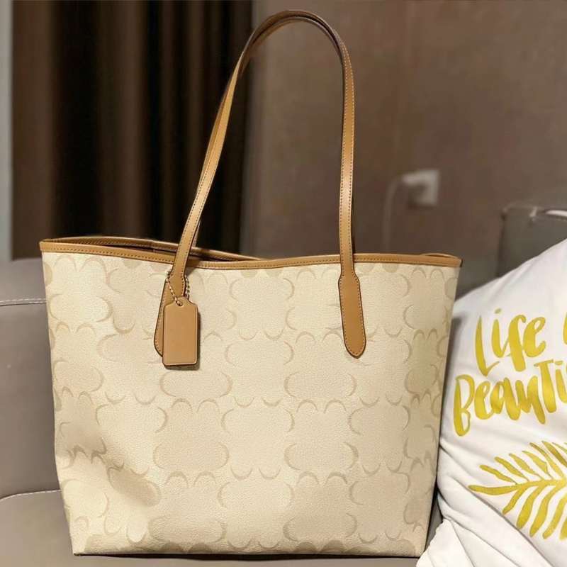 shopping bags designer large underarm shoulder city tote signature canvas tote purse top quality original luxury women handbag large new color casua