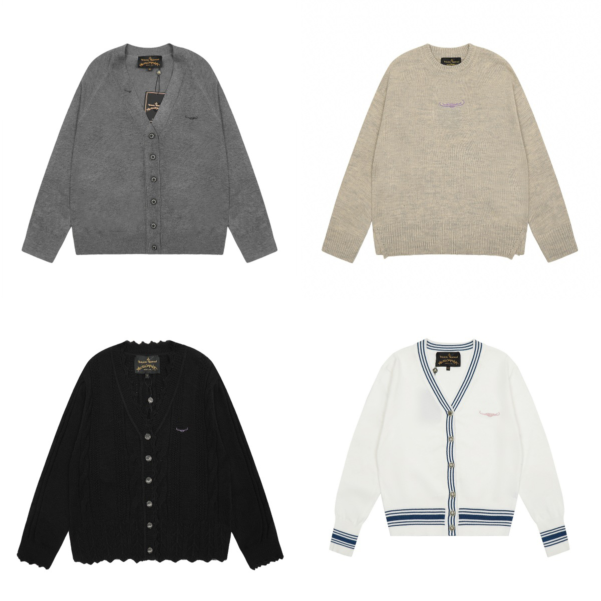 Autumn winter Saturn women knitted cardigan Designer sweater Pure Cotton Classic fashion Brand Lady All match Tops Sweaters