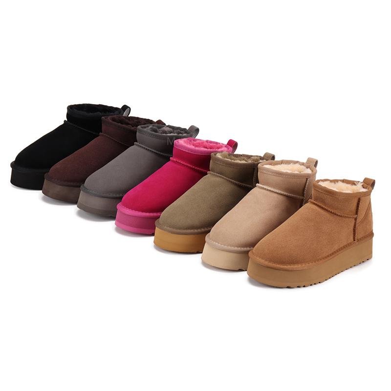Boot de neige d'hiver Ultra mini bottes d'hiver moutarde semences femmes hommes chauffants bottes de fourrure