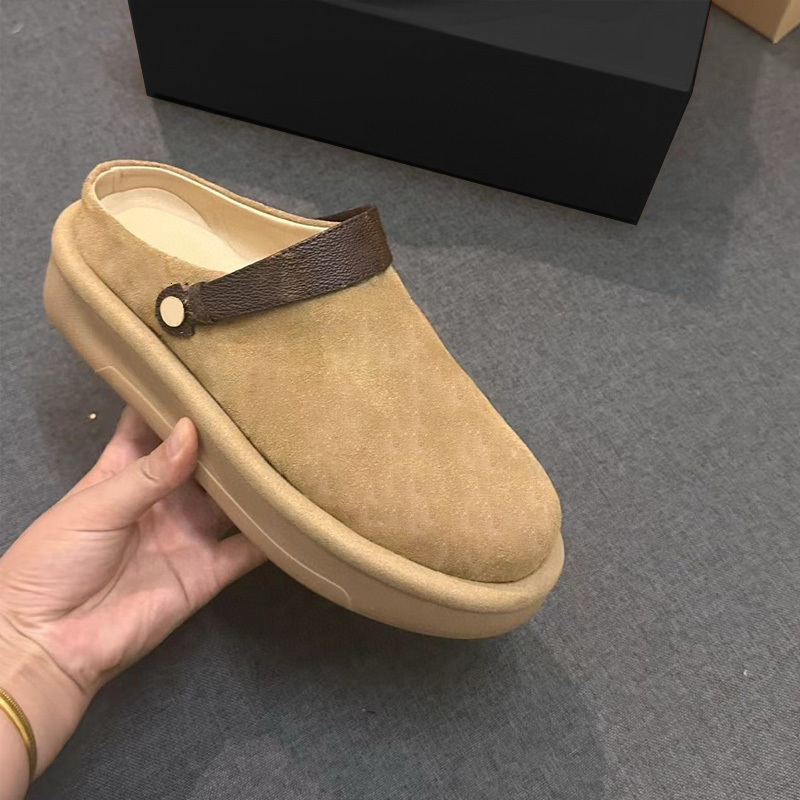 Designer Sandals Clogs Womens Slides Shoes Mules Platform Sliders Outdoor Shoes Press-studs Brown Not Box 676