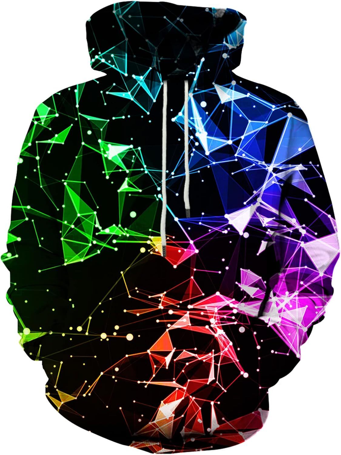 Hoodie Men Women Men Women Fashion Men and women 3D printed graphics Geometric Dazzle Technology graphics Hoodie pullover Long sleeves