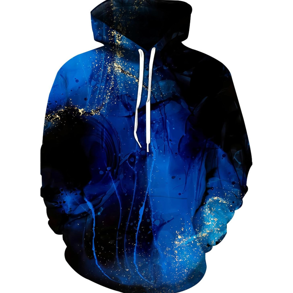 Hoodie for Mens Womens 3D Print Hoodies-Unisex Novelty Hoodie Sweatshirt Xmas Teen Boys Girls Gifts Black White Galaxy Hoodie Graphic Warm Hip Ho