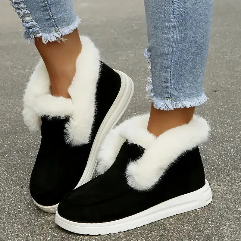 Épaississant la peluche chaude coton de neige pour femmes bottes plus taille chaussures d'hiver botines botas muje a625