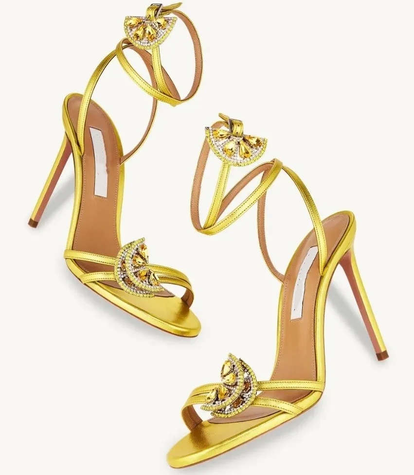 Perfect Summer Gin Tonic Women Sandal Shoes Jewel-like Lemon Ankle Straps Stiletto Heels Lady Party Wedding Elegant Gladiator Sandalias EU35-43-image-998949967
