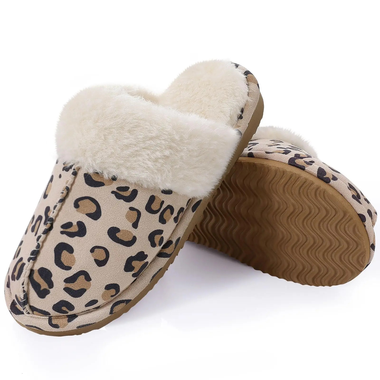 Litfun Womens Fuzzy Memory Foam Slippers Fluffy Winter House Shoes Bedroom Warm Plush Slippers Outdoor Fashion Fur Slippers 241031