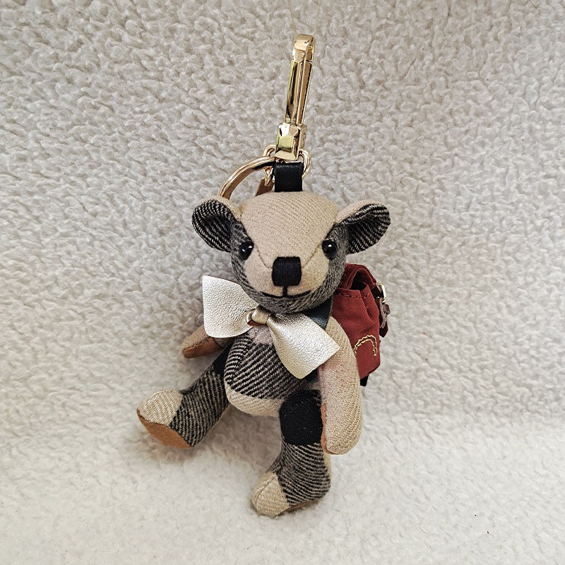 Bag Designer Charm Key Chain For Women Keyring Trench Coat Bear Stainless Steel Bag Charm Thomas Mens Classic Fashion KeyChains F1Ei# S2548