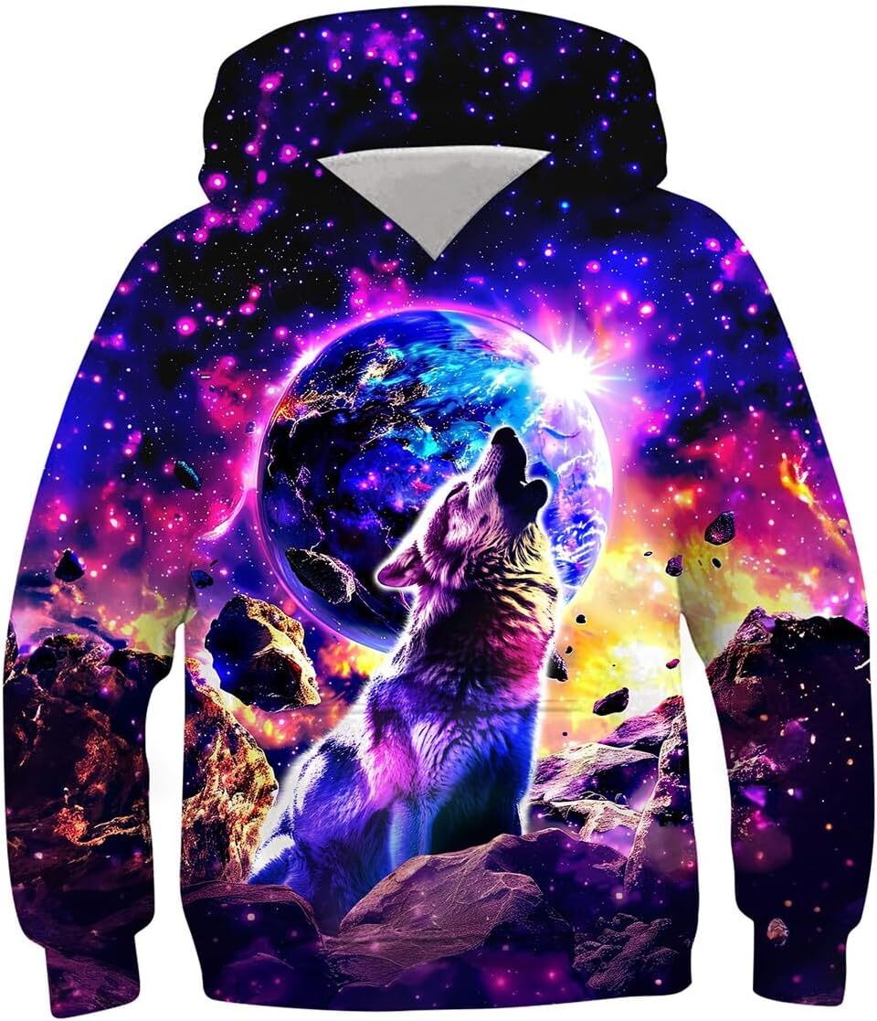 Hoodie for Mens Womens Boys Girls Hoodies 3D Printed Hooded Sweatshirts Casual Long Sleeve Pullover with Pocket for Graphic cool