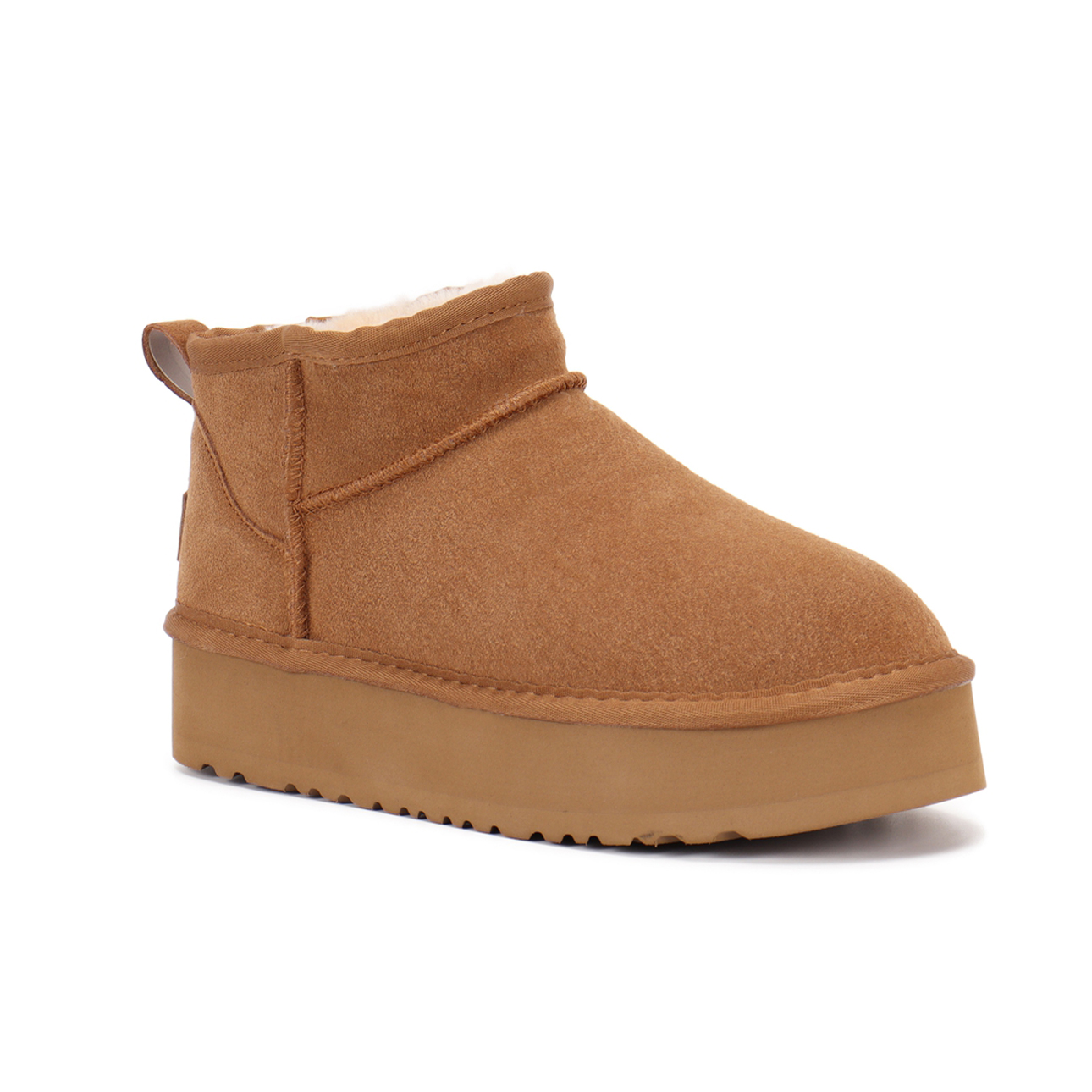 Ultra Mini Boot Platform Sole Sole Australie Boots Snow Designer Womens Geothe Suppine en cuir en cuir Fourrure de fourrure Botas de Mujer taille