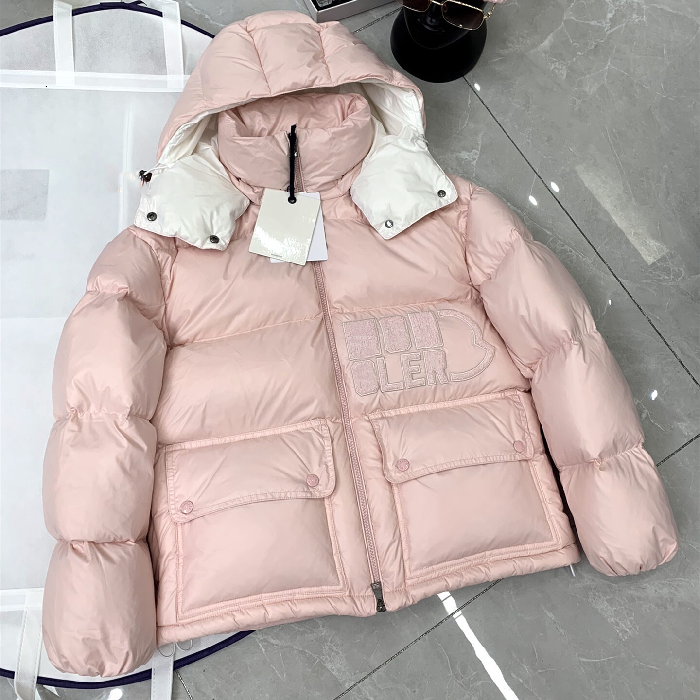 Women down jackets Fur collar coat Down filling colorful coats Ladies jackets Waist retraction coat Top Quality Girly Pink Winter coat Warm Outwe