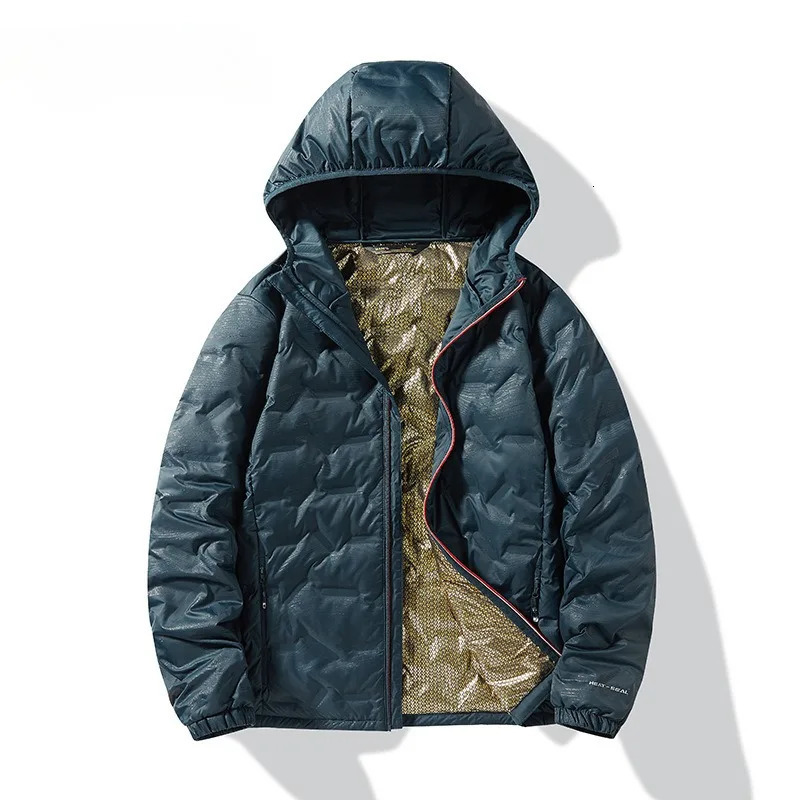Autumn Winter Lightweight Climbing Down Jacket Men Women Graphene Warm Solid Color Hooded Coat Outdoor Hiking Camping Jackets 241024