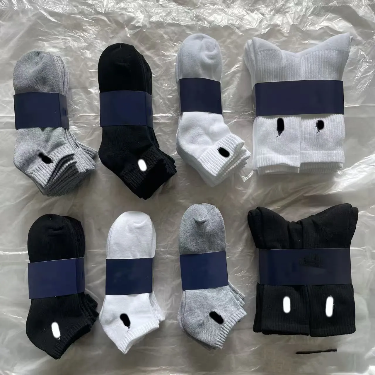 mens designer socks stockings grip socks motion Polo Embroidery Business Cotton Socks solid color classic ankle breathable black basketball footb-image-1029709636