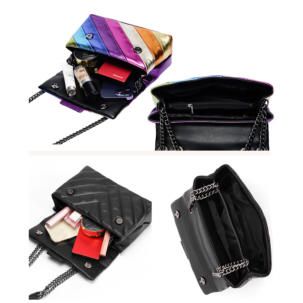 Designer Kurt canvas bag Shoulder Bags Chain Handbag Women Rainbow Cow Leather Eagle Cross Body Bag Crossbody Purse Handbags Womens Wallet 00 cb