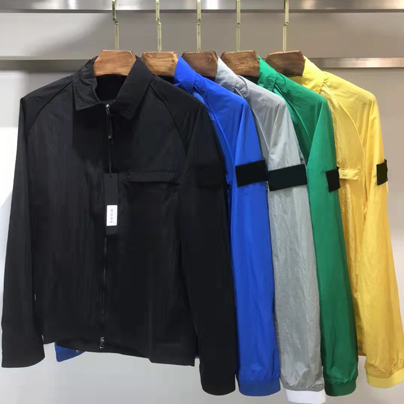 High quality mens brand topstoney jacekt Lightweight metal nylon classic embroidered badge thin jacket size M-2XL