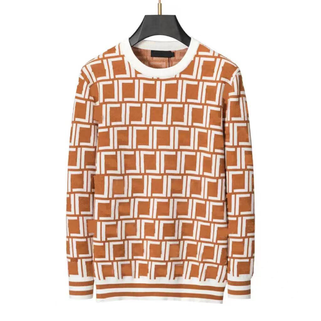 Autumn and Winter Women's Geometric Pattern Sweater Women's Coat Warm Sweater Casual Loose Top Men's Knitting Outdoor Designer Hig