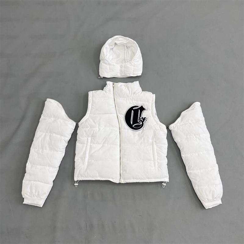 2024 new Doudoune Corvidae Puffer Winter Down Jacket Parkas Detachable Coat Wear Topest Quality Original Embroidery Warmth Jackets size S-XL
