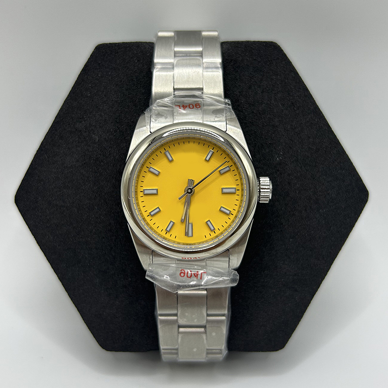 Dhgate Oyster Men's and Women's Watch 31mm Edition Automatic Mechanical Yellow Dial Stainless Steel 2813 Movement Waterproof Sapphire G-image-849020383