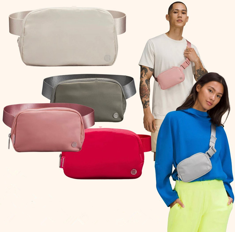 Luxe 1L 2L grand lulu partout ceinture polaire sac designer lulul femme poitrine lulul taille sac de yoga fanny pack lul femme teddy mode taille