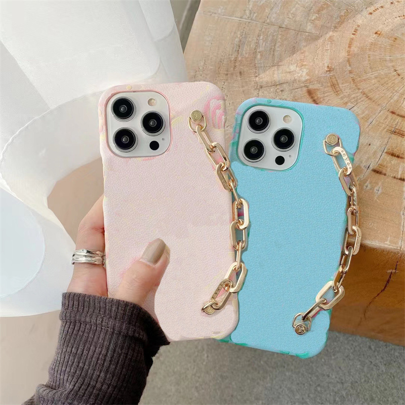 Fashion Designer Phone Cases for iPhone 17 Series 16 15 14 13 13Pro 12 11 Pro max Metal Bracelet Wristband Luxury Cellphone Case Cover-image-899130103