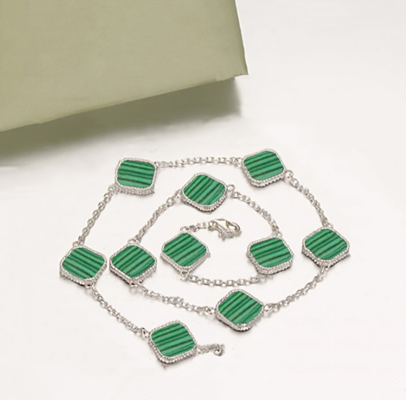 Fashion necklaces designers Four Leaf Clover Necklace jewelry sets for women necklaces and bracelets 5 motifs gift stainless steel luxury jewelle-image-897539238