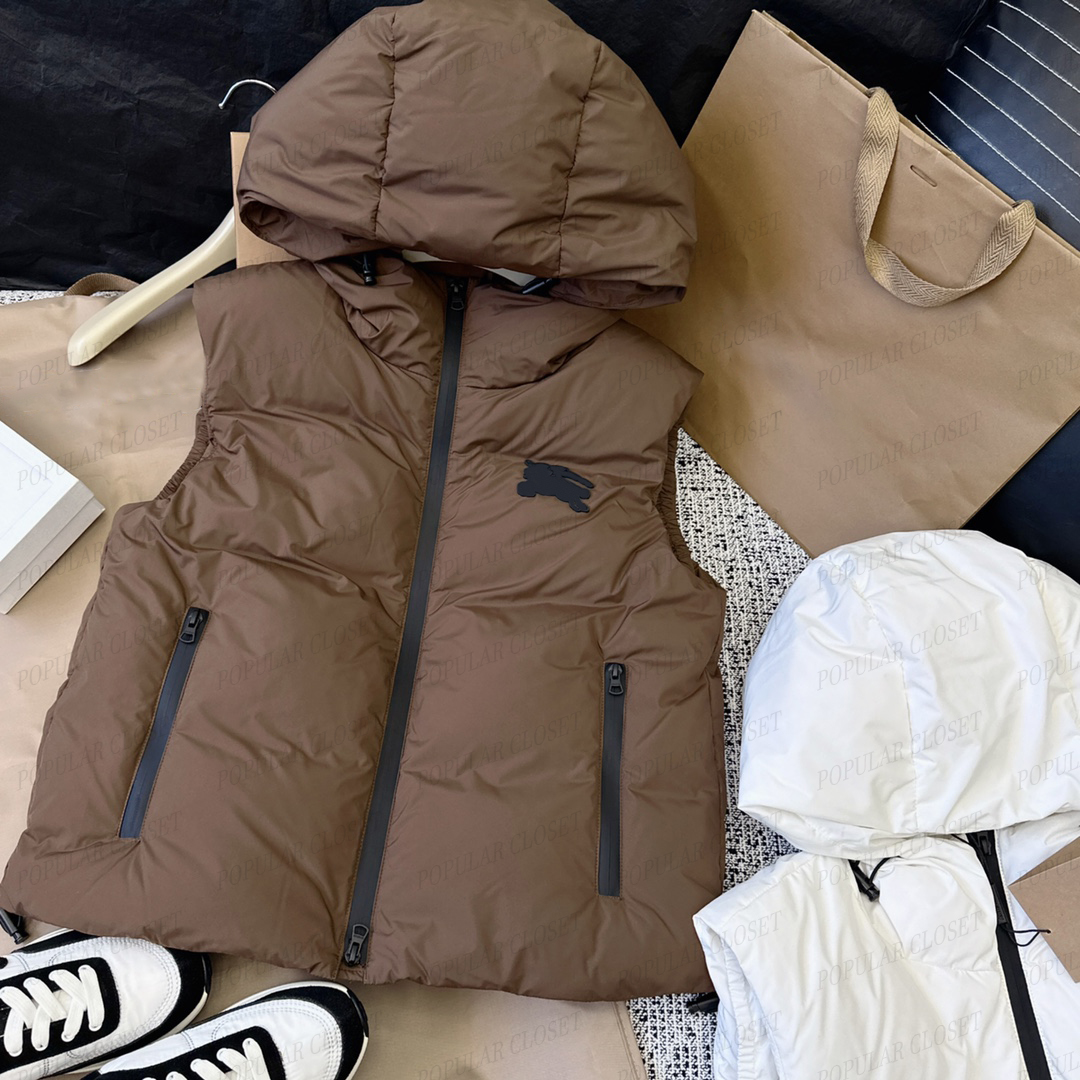 Girls Down Vest High Quality Designer Sleeveless Downs Jacket Parka Newest Fashion Overcoat Outerwears with Embroidery Horse SML-image-899465641