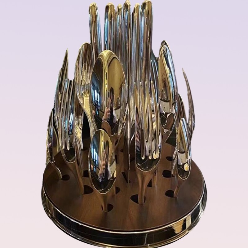 2026 New Luxury Designer Egg Dinner Set Stainless Steel Tableware Luxury Cutlery Vintage Perfume Quality Knife Cologne Fork Dining Western Free Ship
