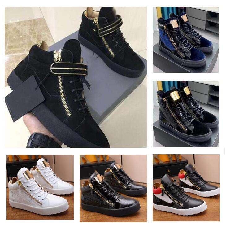 Newst Top designer sneaker zipper casual shoes claskin black velvet high shoes for men and women sneaker platform full match Men's and Women�