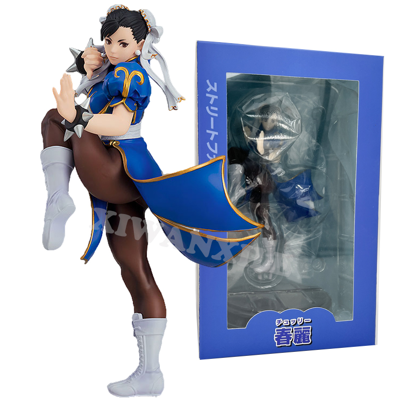 Finger Toys 18cm Street Fighter Chun Li Sexy Anime Girl Figure POP UP PARADE Chun Li Battle Action Figure Adult Collectible Model Doll Toys-image-899477016