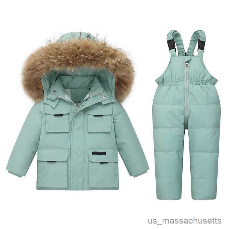 Down Coat degrees Winter Warm Down Jacket Children Clothing Set toddler Girl Ski Suit Boys Pant Kids designer clothes R230905-image-900545372