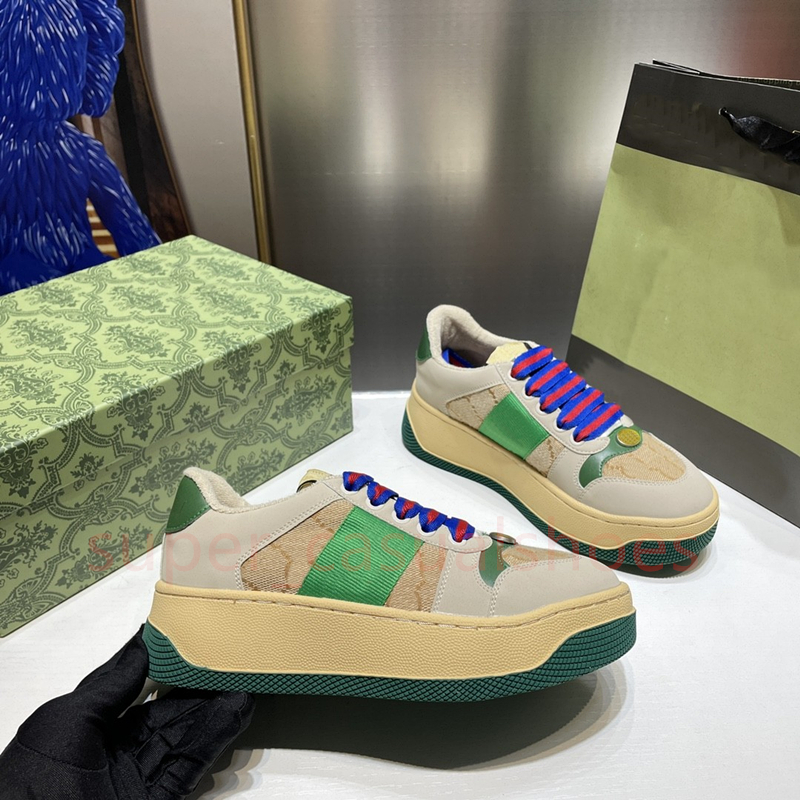 Baskets plateforme en cuir à rayures rétro chaussures de sport décontractées pour couples 35 à 45