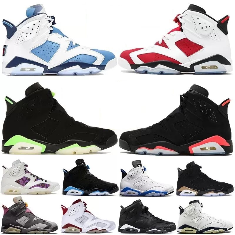 With Box Basketball Shoes Jumpman 6s 6 Gold Hoops Mens Sneakers Fashion Carmine Tinker British Khaki Tech Chrome White Black Infrared