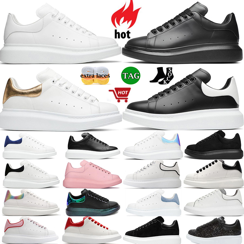 Chaussures décontractées de créateurs Baskets à plate-forme surdimensionnée Hommes Femmes Blanc Noir Cuir Luxe Daim Velours Appartements À Lacets
