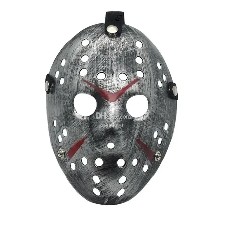 wholesale Masquerade Masks Jason Voorhees Mask Friday the 13th Horror Movie Hockey Mask Scary Halloween Costume Cosplay Plastic Party Masks DH87 871