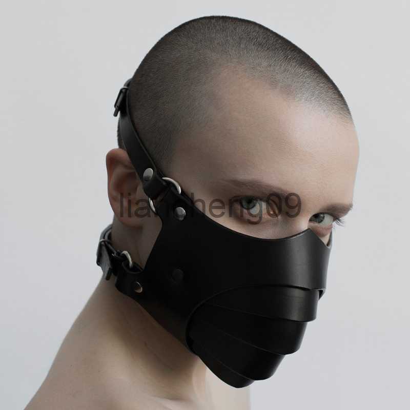 Party Masks Red Black Toys Mask for Men Cosplay Leather Waterproof Mask Punk Adult Game Carnival Party Props Costumes Accessories L260526-image-900470505
