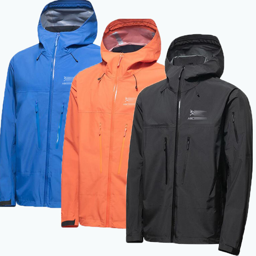 Waterproof jackets Men's outdoor sports rainstorm jacket Casual fashion coat Hooded designer brand logo long sleeve coat Hard shell waterpro