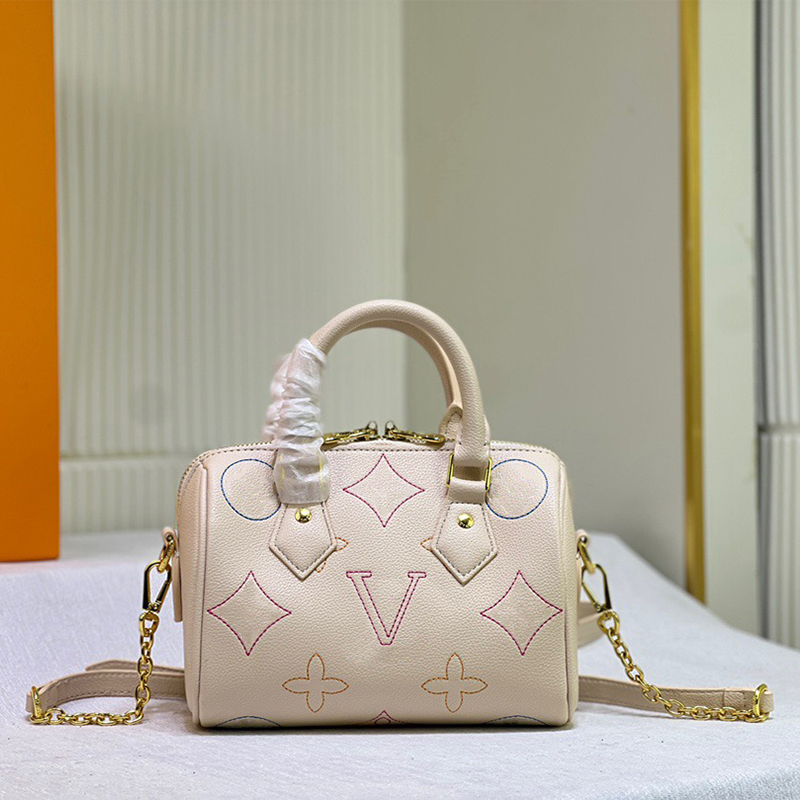 Luxurys handbags speedy bag nano designer bag tote crossbody bag embroidery shoulder bag leather clutch totes purse chain boston pillow bag women-image-901598895