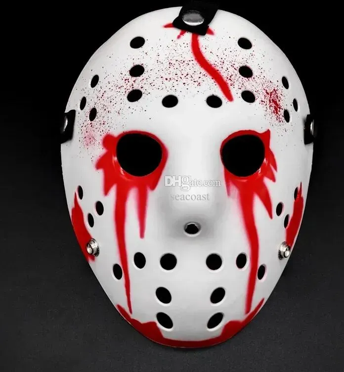 wholesale Masquerade Masks Jason Voorhees Mask Friday the 13th Horror Movie Hockey Mask Scary Halloween Costume Cosplay Plastic Party Masks DH87 871