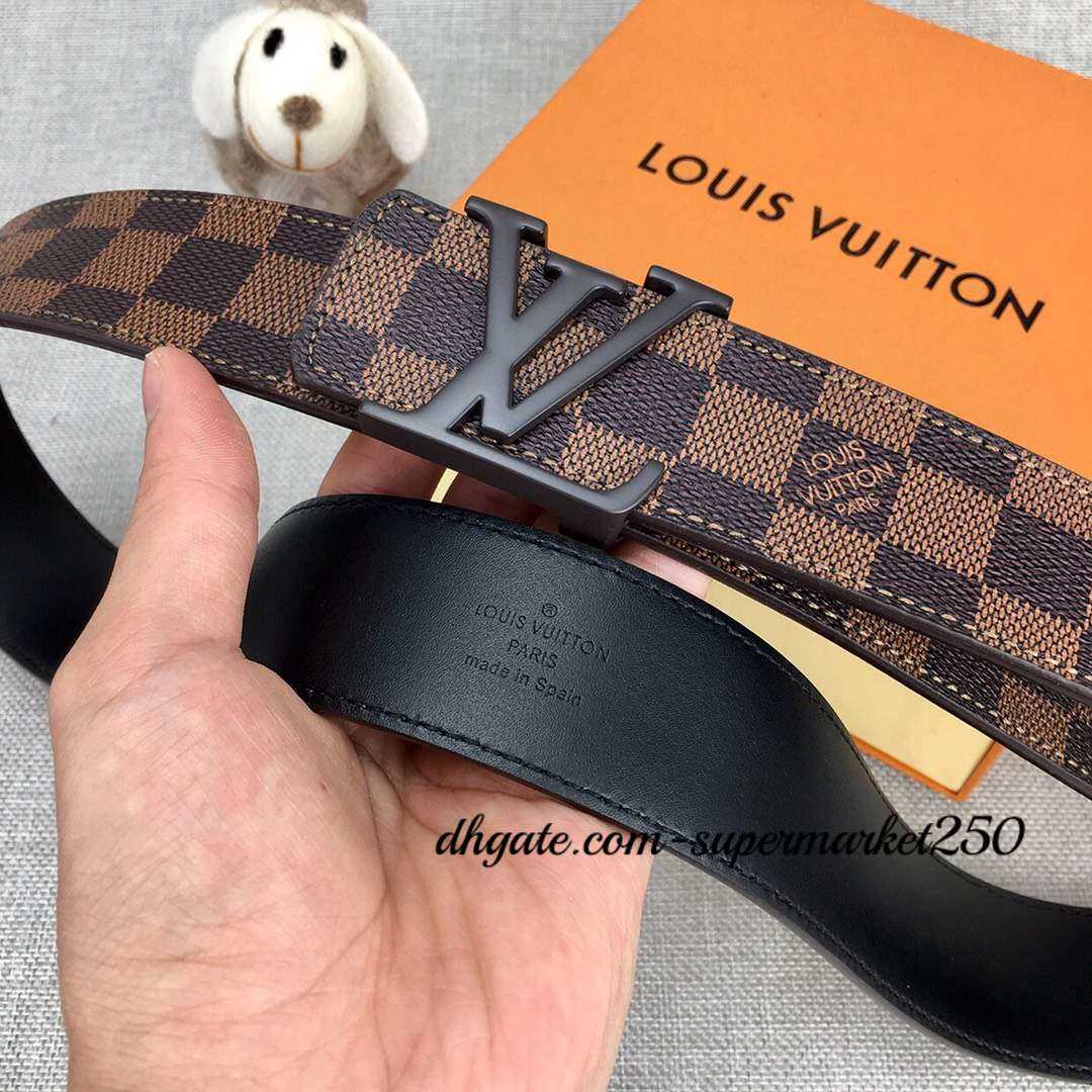 2023 luxury brand louise vitton louisvuitton vuitton LV Big buckle genuine leather Belt for men women high quality Belts with box width 3.8cm 105-12