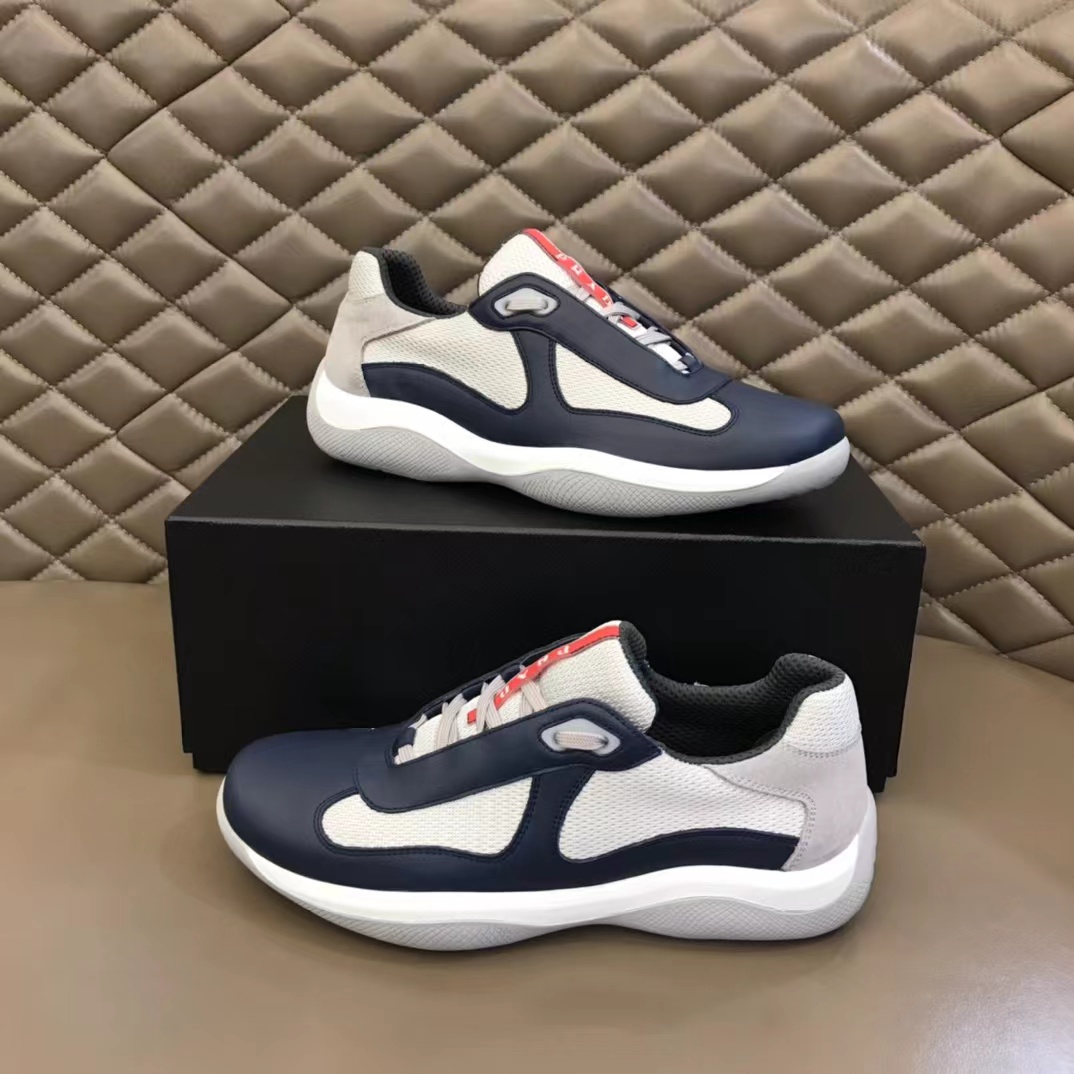 2023 Designer Sports Americas Cup Sneakers Shoes Patent Leather & Nylon Top Brand Mens Skateboard Mesh Runner Casual Outdoor Walking 38-46-image-900931790